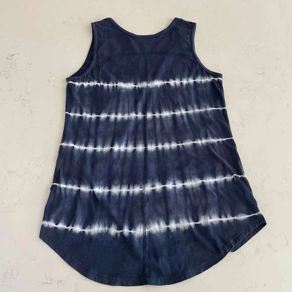 Eddie Bauer Outdoor Casual Tie Dye Print Cotton Tank Top Navy + White Sz S - Picture 4 of 8